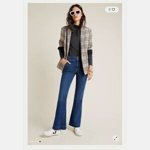 Pilcro and the Letterpress High-Rise Trousers Boot-Cut  Flare Blue Jeans
